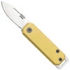 Bear & Son Yellow Compact Slip-Joint Folder Knife, Satin Blade