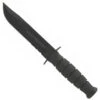 KA-BAR 1259 Short Knife, Clip Point Combo Edge, Kraton G Handle, Hard Sheath