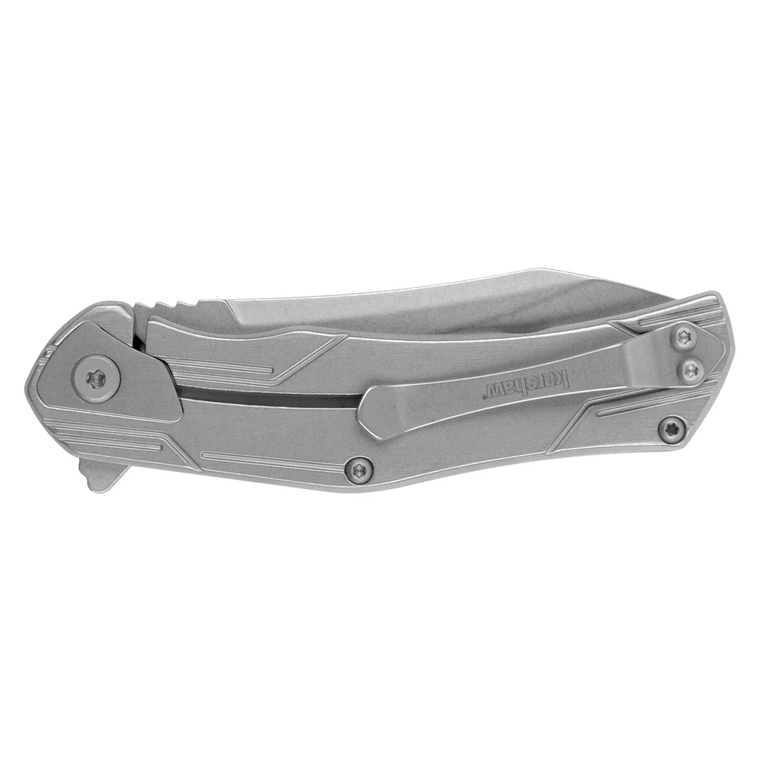Kershaw Husker Steel Spring Assist Knife, Stonewash Blade - Image 2