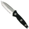 Microtech Socom Alpha Tanto Mini Fixed Blade Knife, Serrated Stonewash Blade