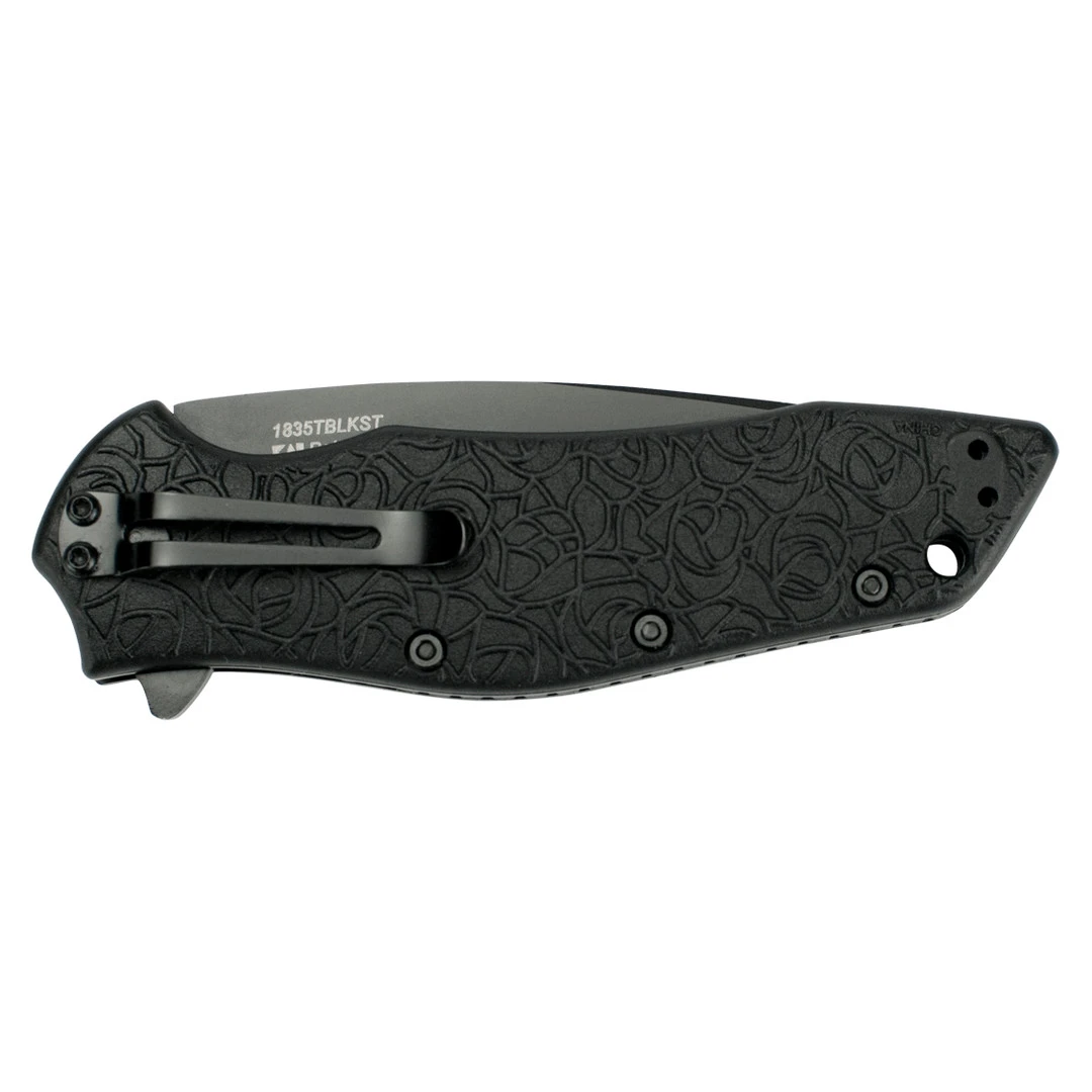 Kershaw Kuro Spring Assist Knife, Black Combo Blade, 1835TBLKST - Image 2