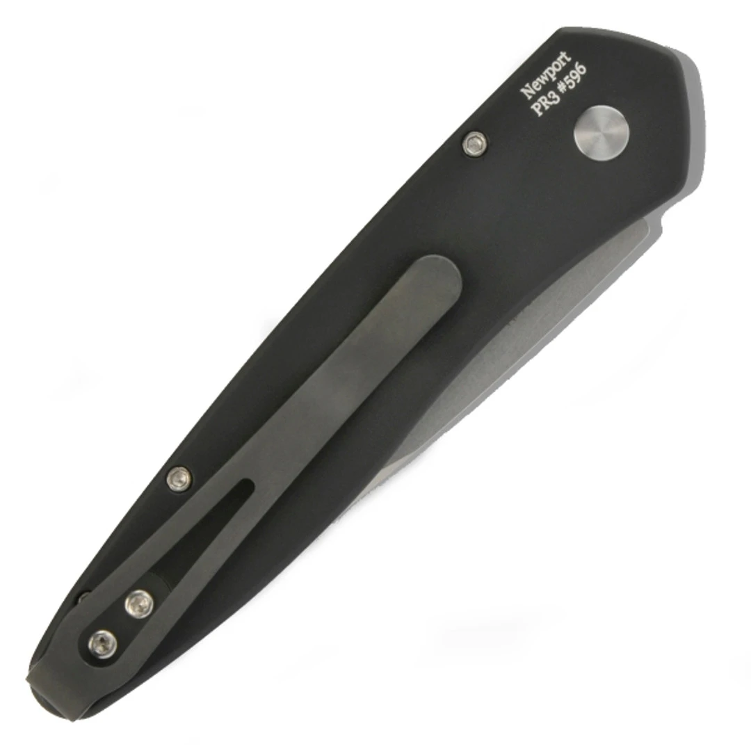 Pro-Tech 3405 Newport Auto Knife, CPM-S35VN Stonewash Blade - Image 2