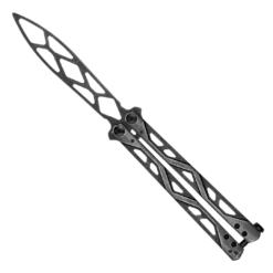 Kershaw BlackWashed Stainless Balanza Training Balisong Butterfly Knife, BlackWashed Stainless Steel Blade