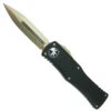 Microtech Black Tactical Hera OTF Knife, Bronze Dagger Blade