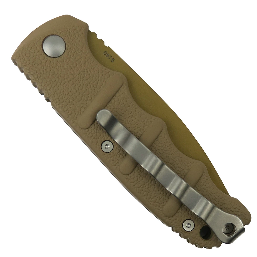 Boker Desert Tan Kalashnikov 74 Auto Knife, D2 Desert Tan Combo Blade - Image 2