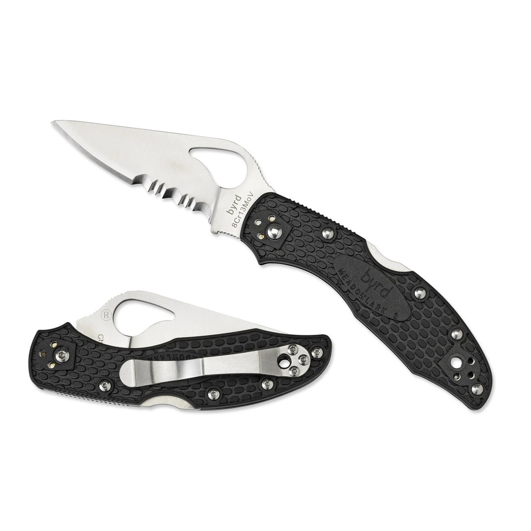 Byrd Meadowlark 2 Folder Knife, Satin Combo Blade - Image 2