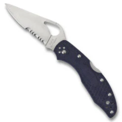 Byrd Blue Meadowlark 2 Folder Knife, Satin Combo Blade