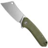 CIVIVI Green G10 Mini Mastodon Flipper Knife , Stonewash Cleaver Blade