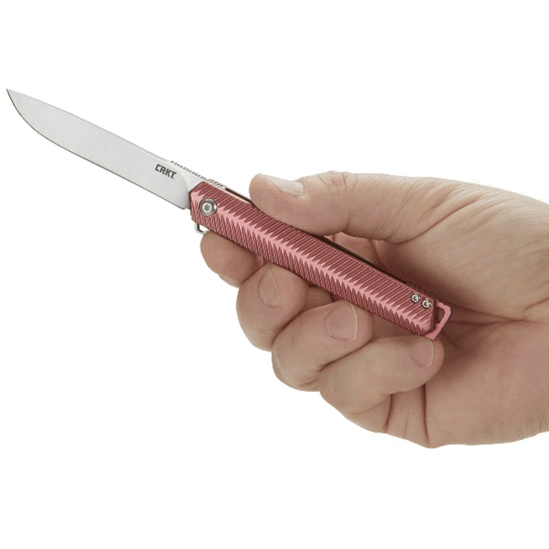 CRKT Ken Onion Maroon Stylus Assist Knife, Satin Blade - Image 3