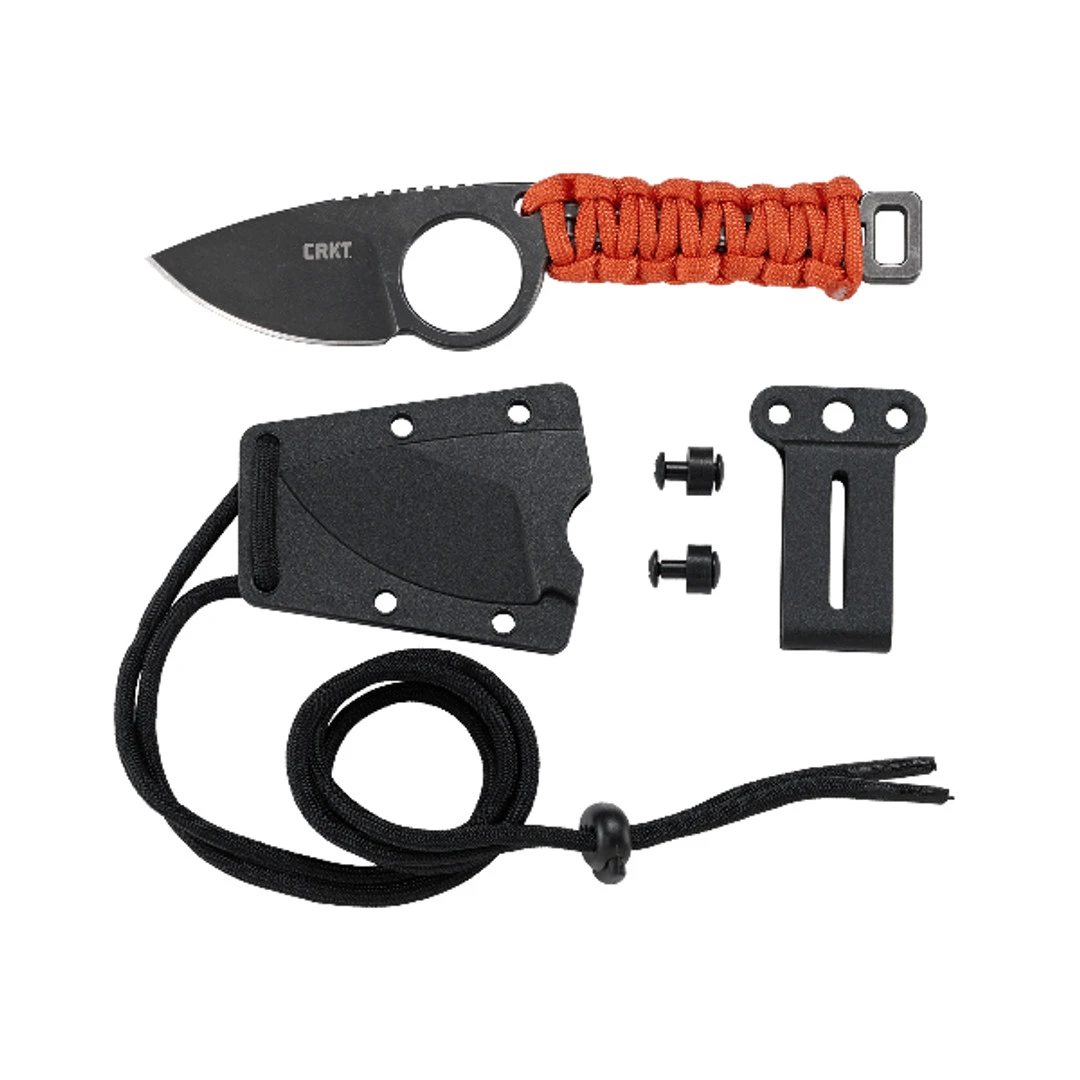 CRKT Tailbone Fixed Blade Outdoor Knife, Black Stonewash Blade - Image 2