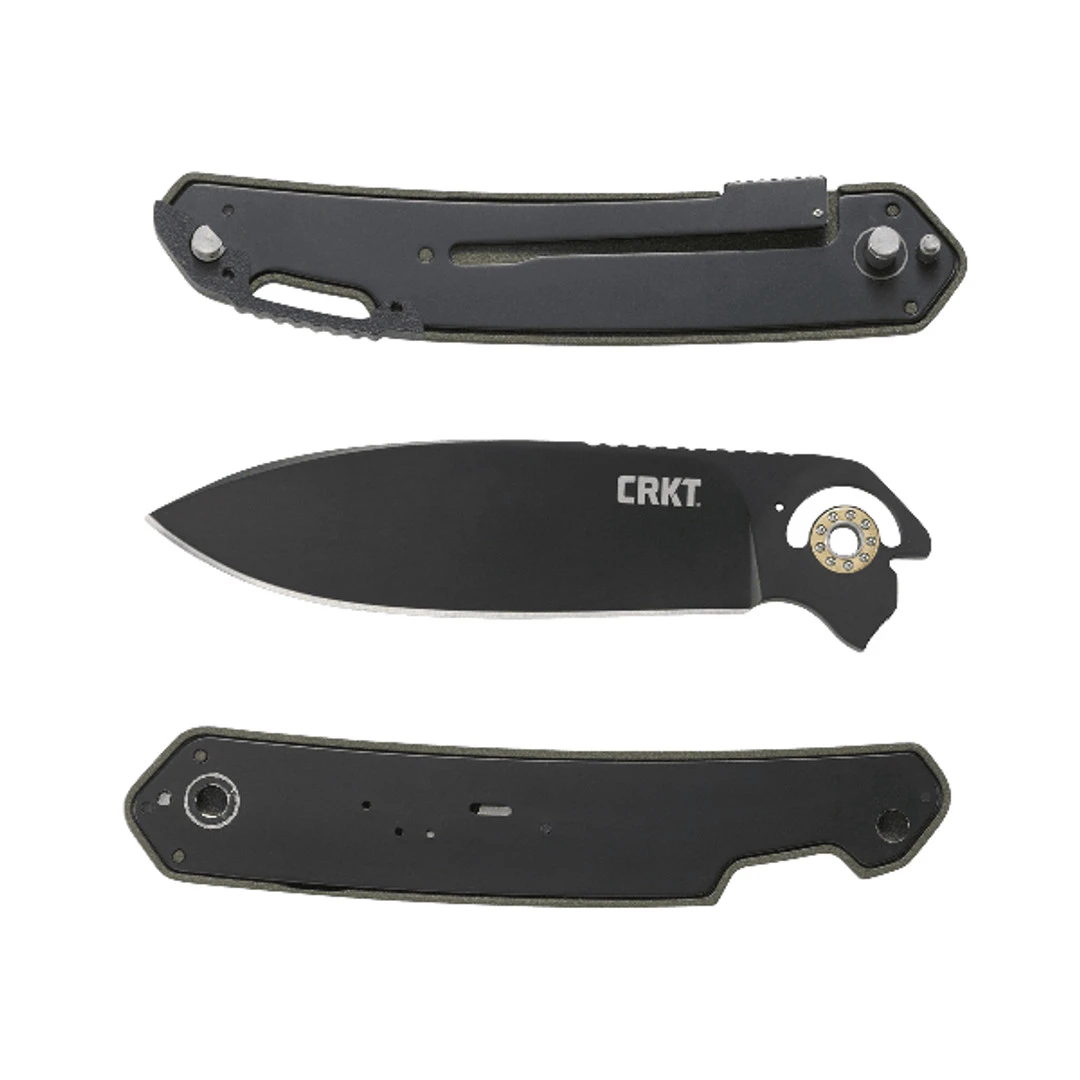 CRKT OD Green Bona Fide Flipper Knife, Field Strip Gen II - Image 3