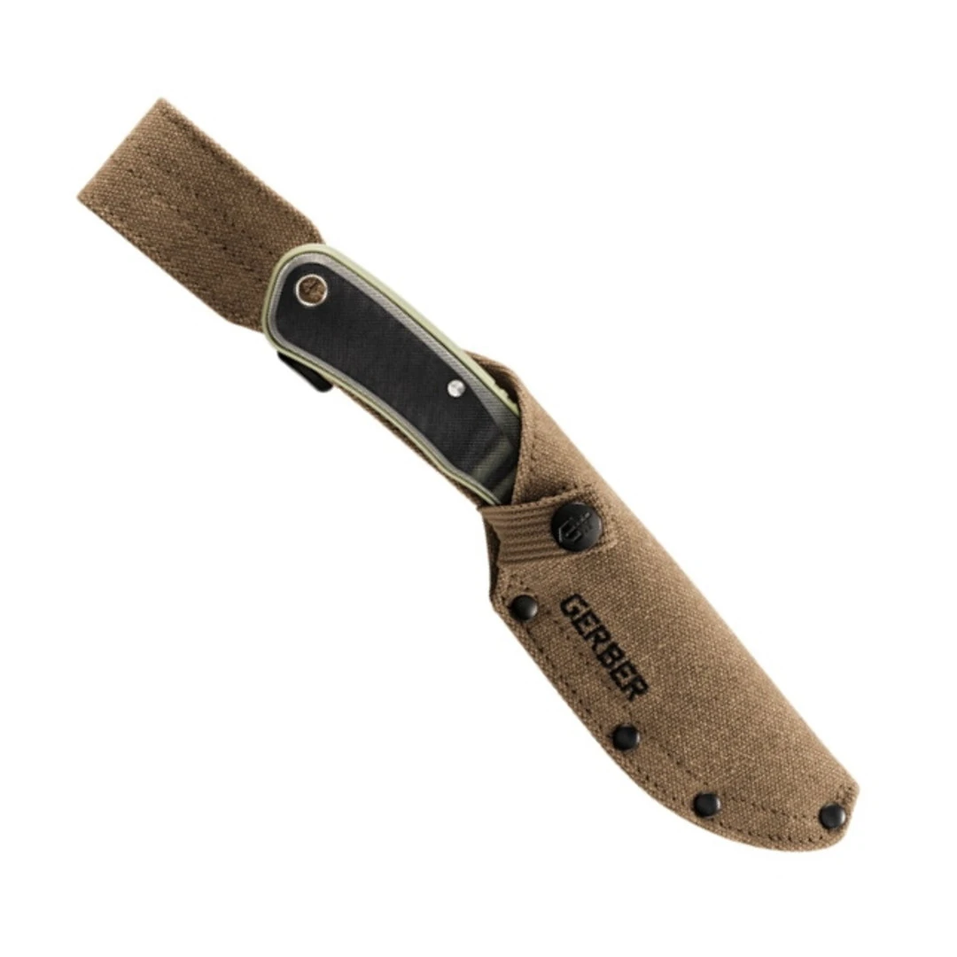 Gerber Sage Green Downwind Drop Point Fixed Blade Knife, Satin Finish Blade - Image 2