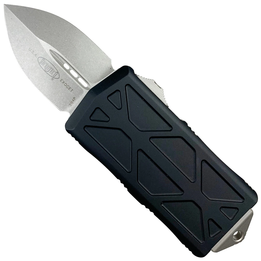 Microtech Exocet OTF Auto Knife, Stonewash Blade