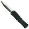 Marfione Custom Hera Black Anodized Alloy OTF Knife, Satin Dagger Blade