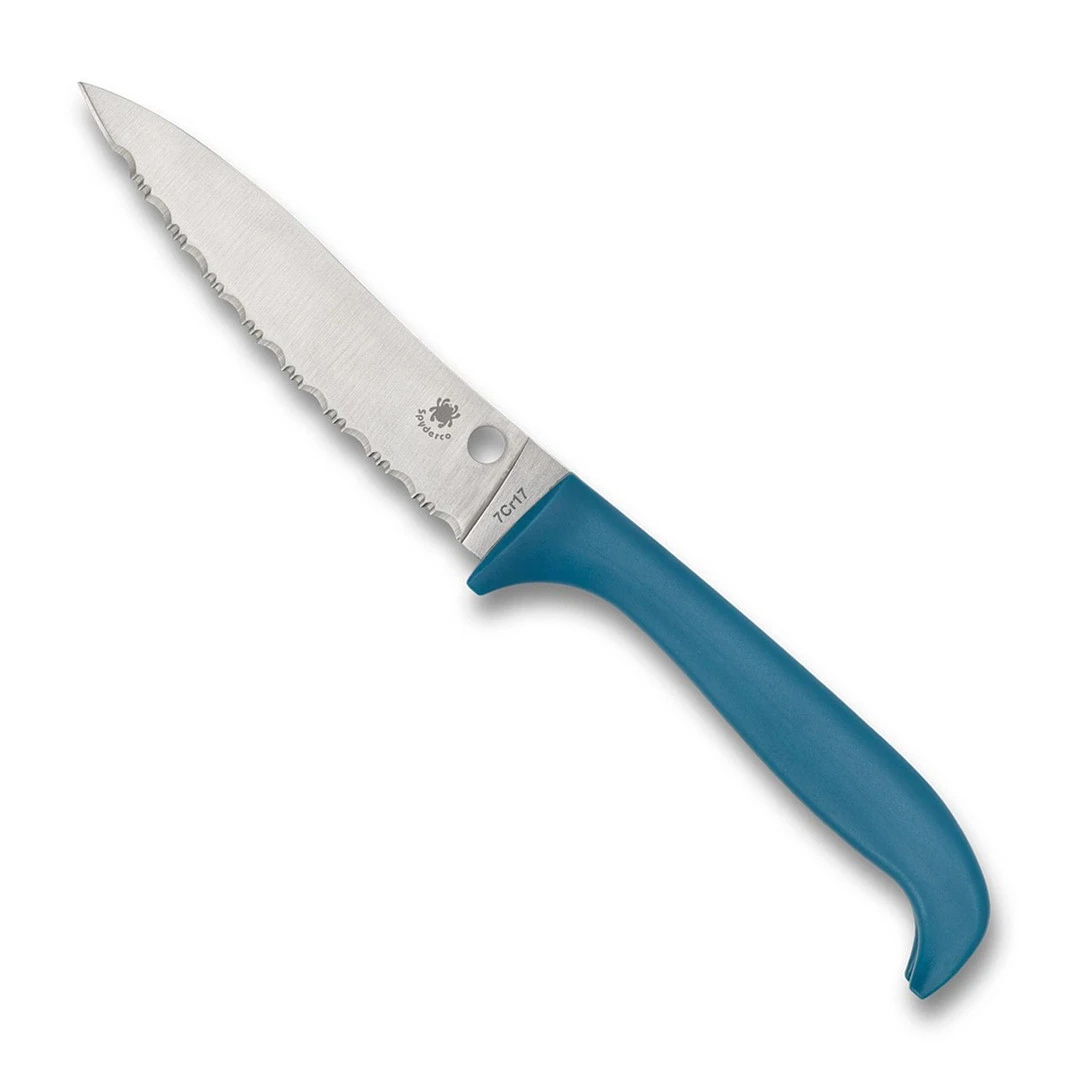 Spyderco Counter Puppy Blue Combo Knife