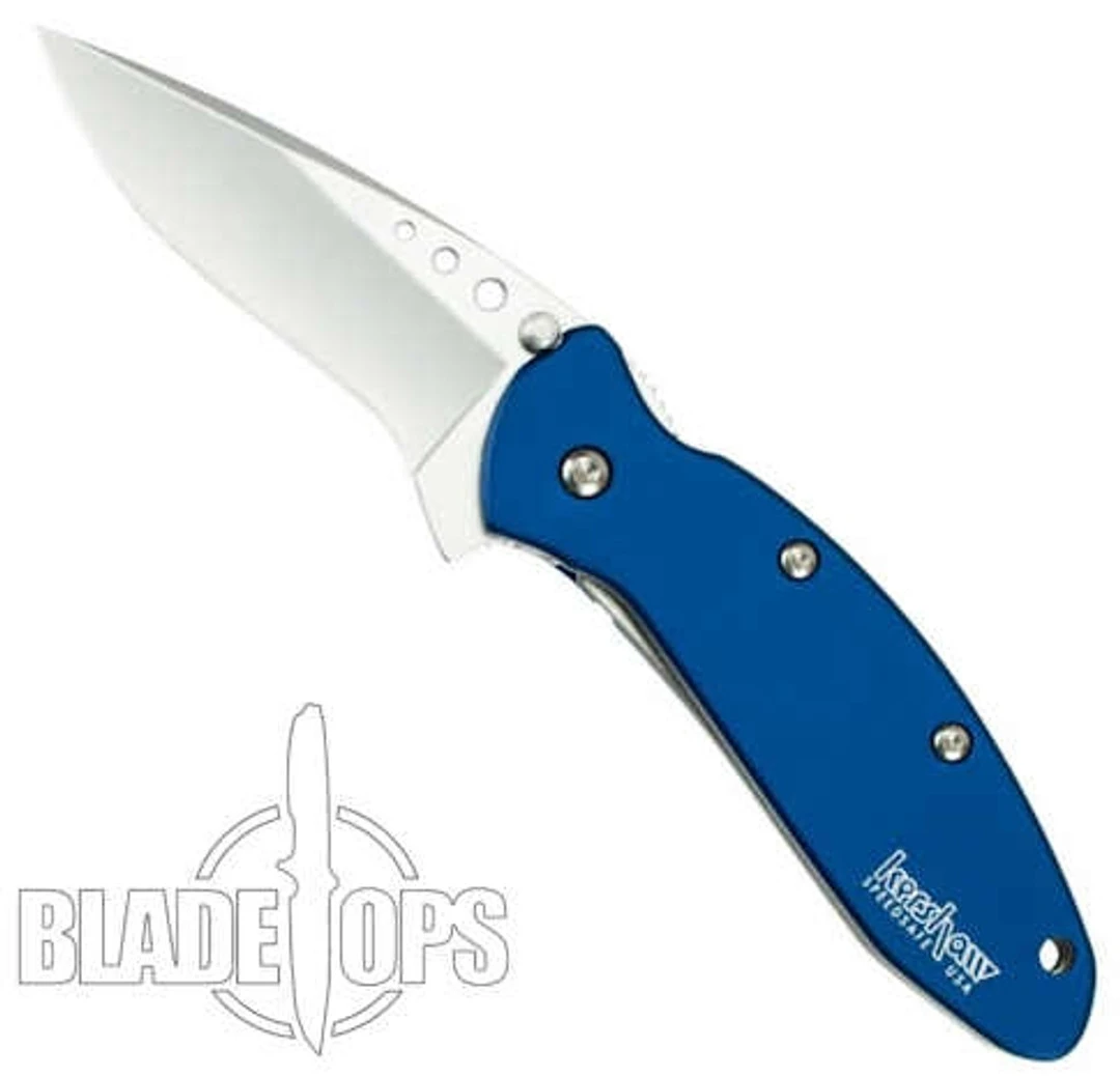 Kershaw Navy Blue Scallion Assist Knife, Plain Blade, 1620NB - Image 3