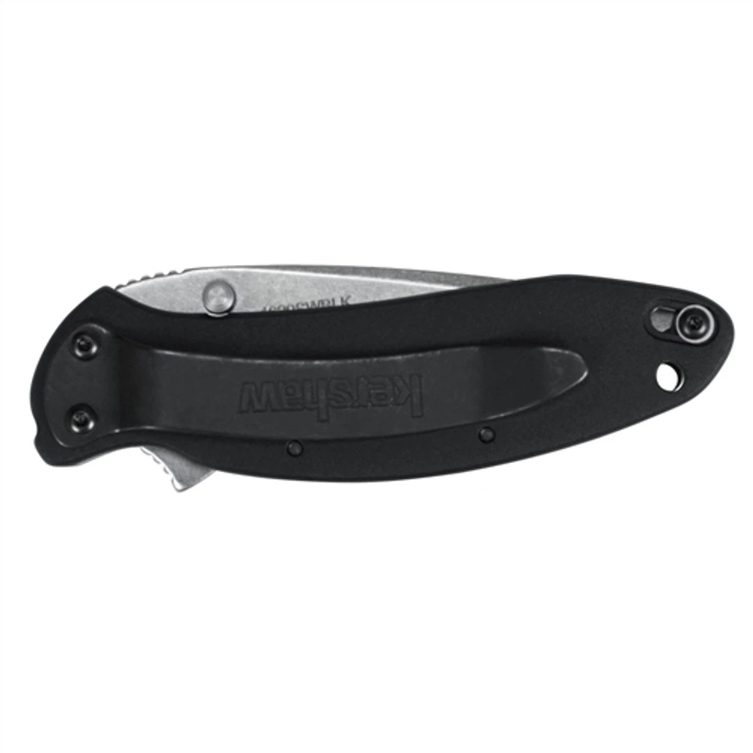 Kershaw 1620SWBLK Scallion Spring Assist Knife, Stonewash Blade - Image 2