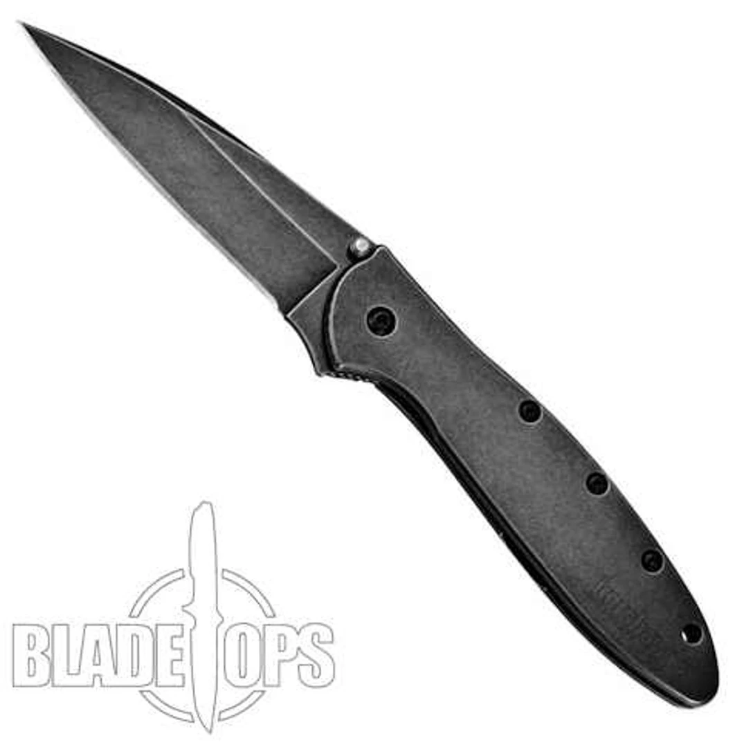 Kershaw BlackWash Leek Spring Assist Knife,1660BLKW - Image 3