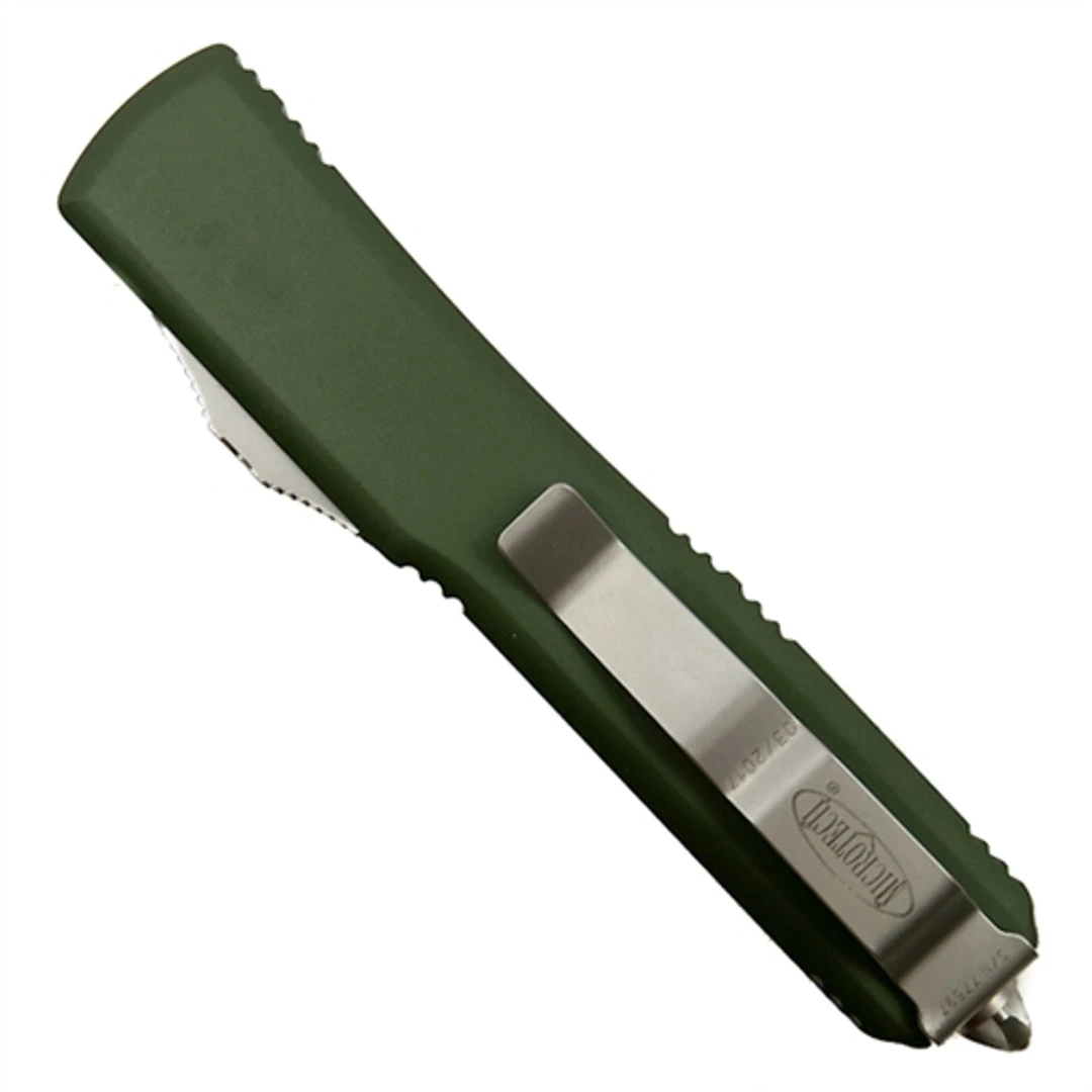 Microtech 120-10CCOD OD Green Contoured Ultratech Bayonet OTF Auto Knife, Stonewash Blade - Image 2