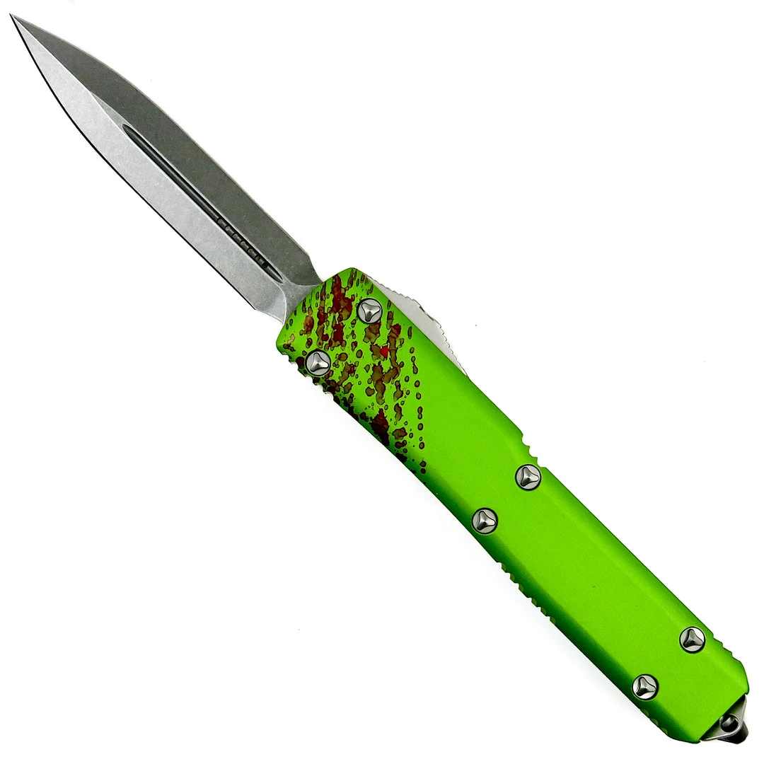 Microtech Zombie Ultratech Dagger OTF Auto Knife, Stonewash Blade