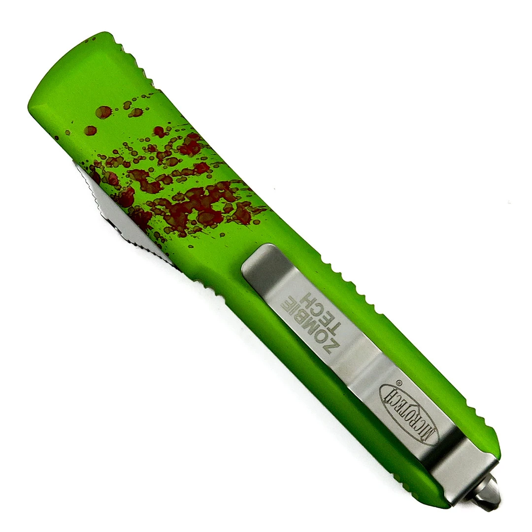 Microtech Zombie Ultratech Dagger OTF Auto Knife, Stonewash Blade - Image 2
