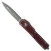 Microtech Distressed Merlot UTX-70 OTF Auto Knife, Apocalyptic Blade