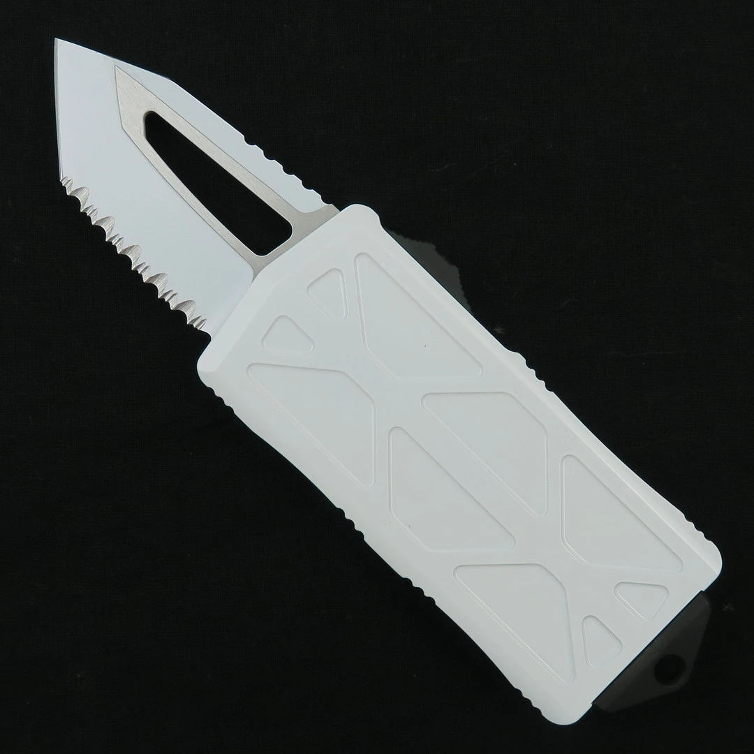 Microtech Storm Trooper Exocet OTF Auto Knife, Tanto Serrated Blade