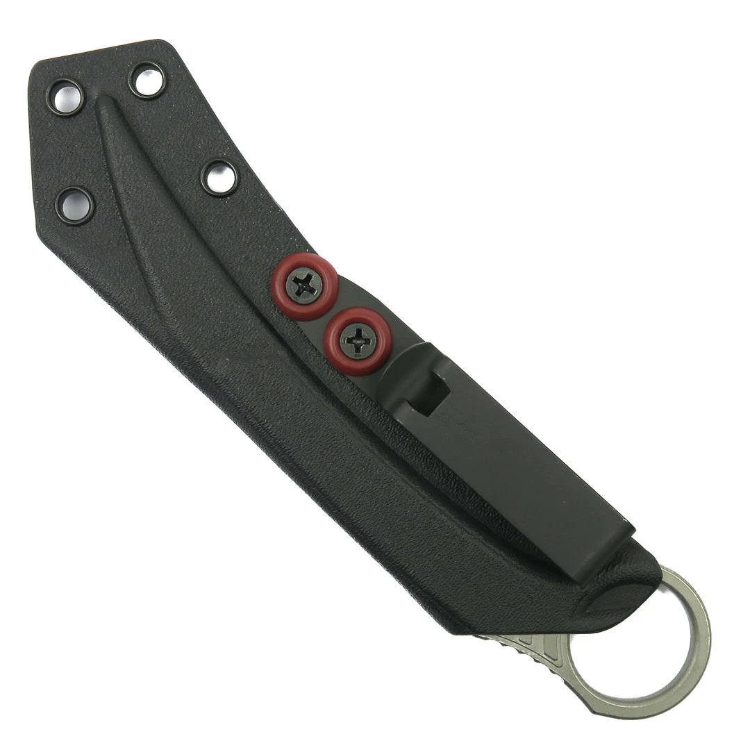 Microtech Signature Series Bastinelli Feather Fixed Blade Knife, Apocalyptic Stonewash - Image 2