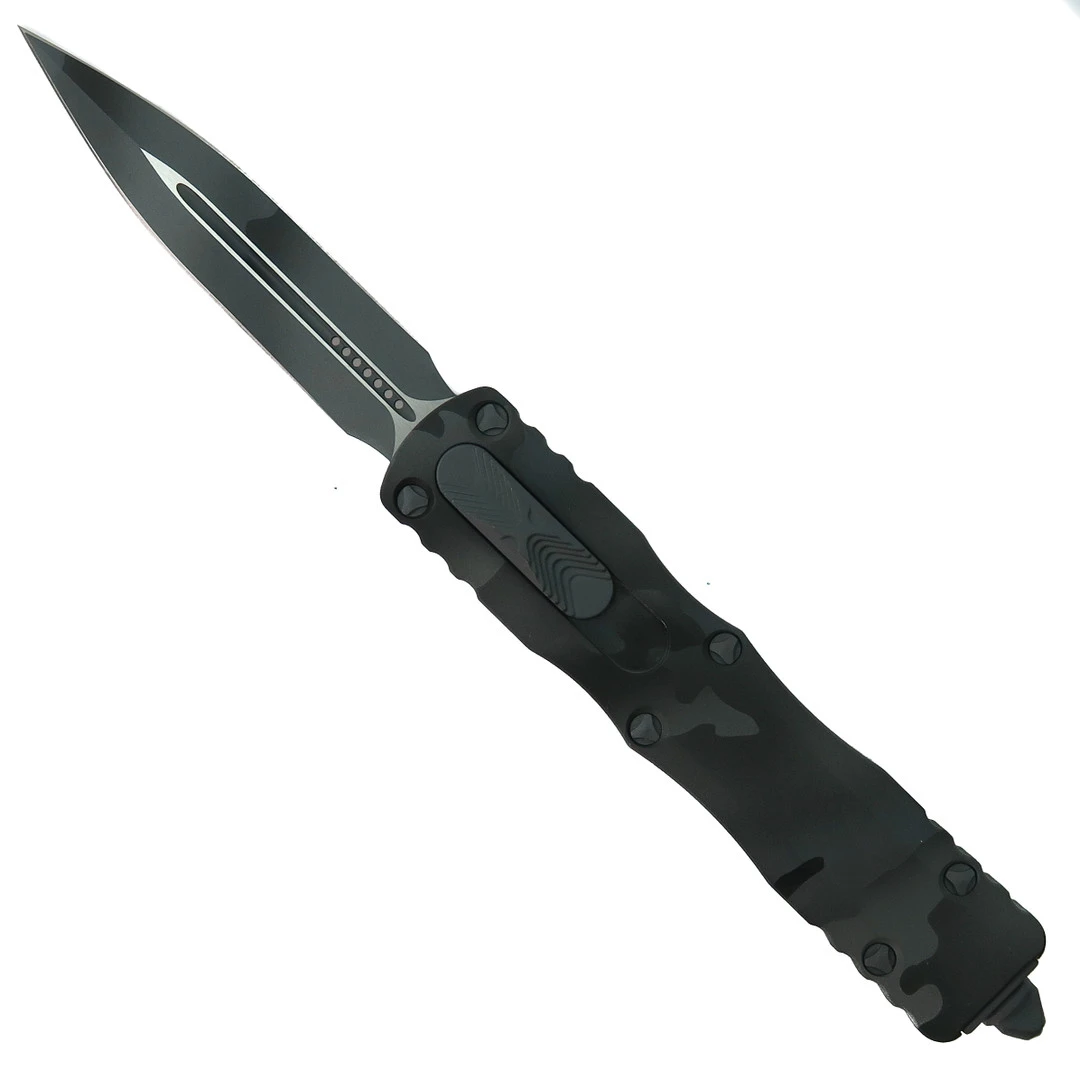 Microtech Signature Series Urban Camo Dirac Dagger OTF Auto Knife, Dagger Blade