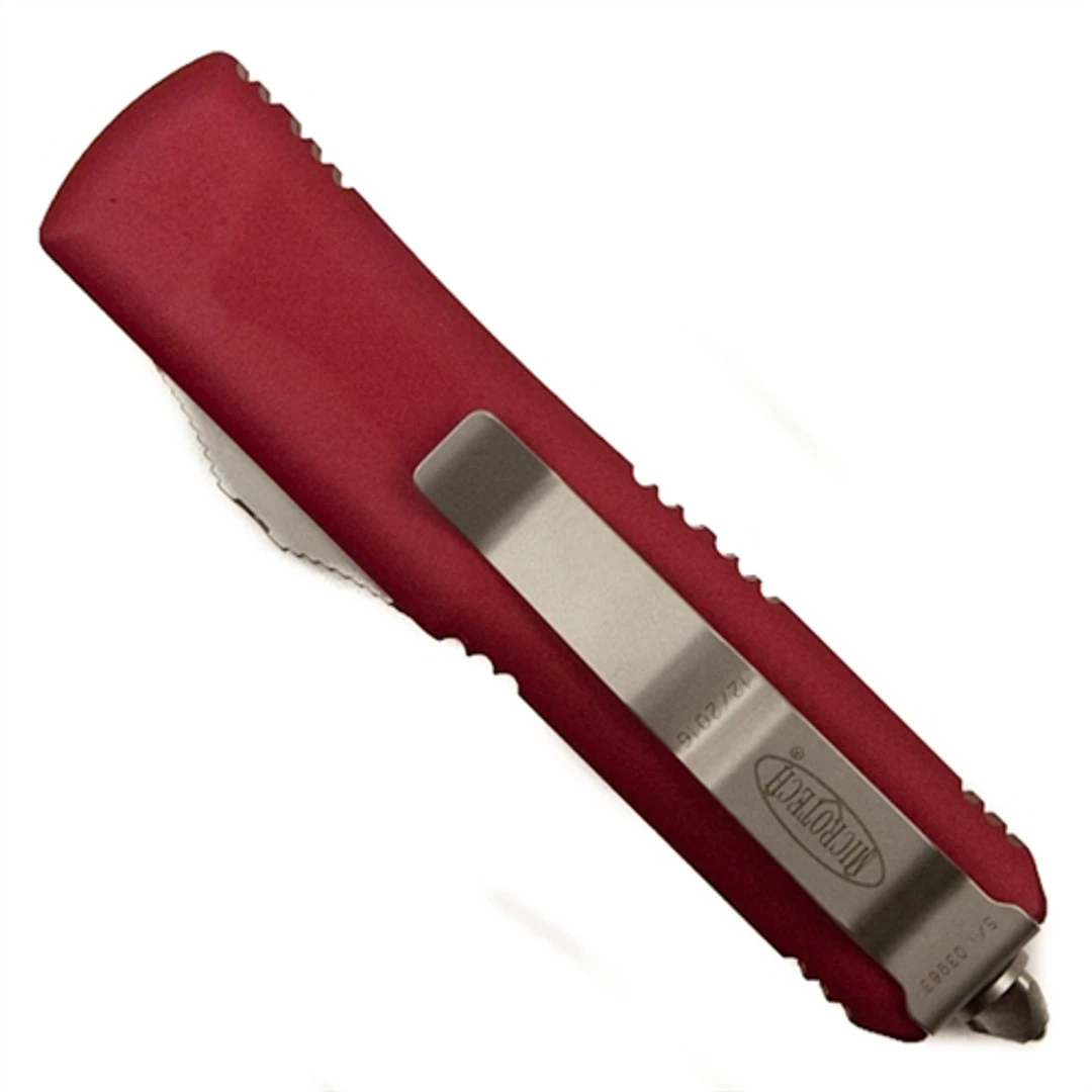 Microtech 231-10RD Red UTX-85 S/E OTF Auto Knife, Stonewash Blade - Image 2