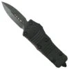 Microtech Signature Series Carbon Fiber Mini Troodon CA Legal OTF Auto Knife, Damascus Blade