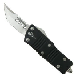 Microtech Signature Series Mini Troodon OTF Knife, Hellhound Stonewash Blade