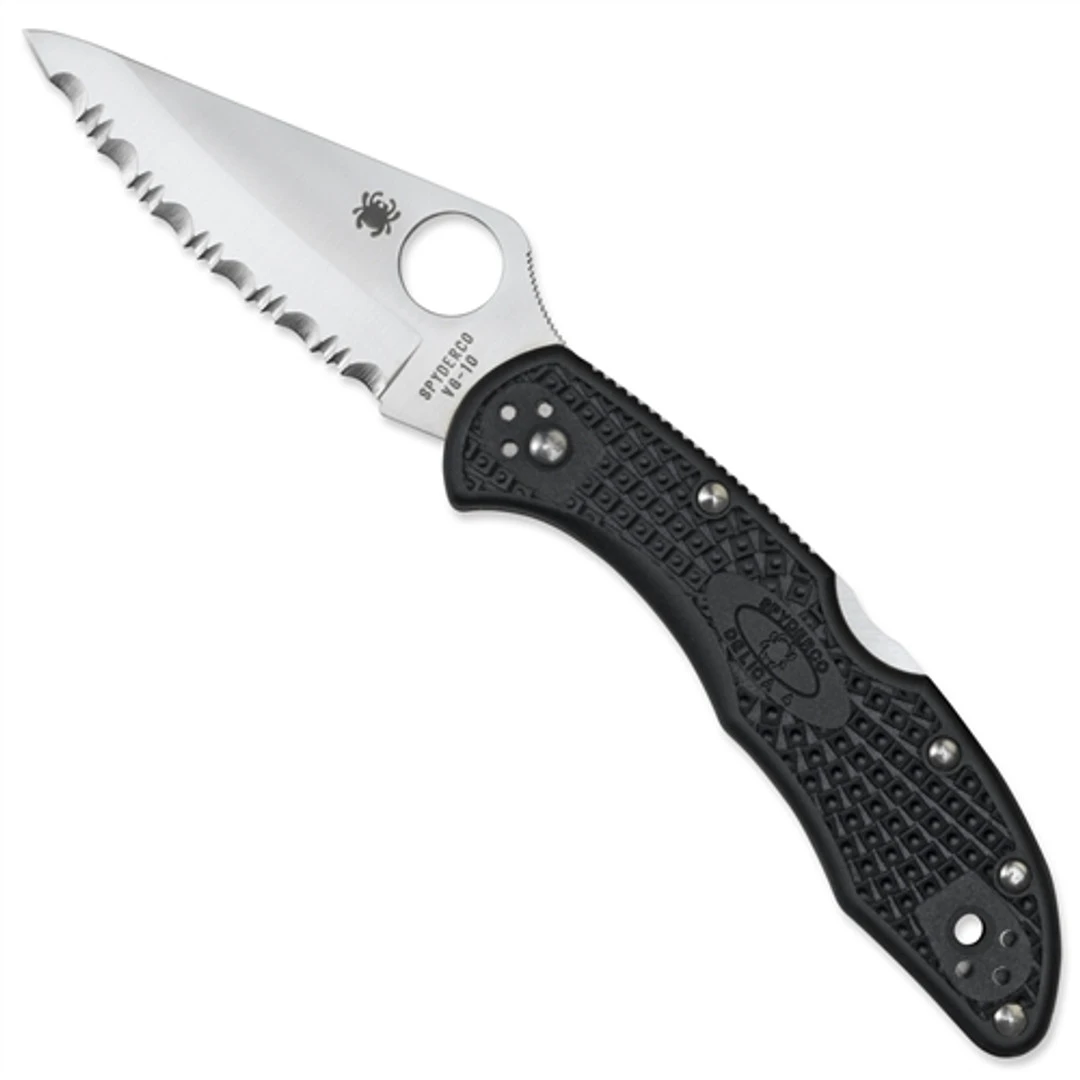 Spyderco C11SBK Delica 4 Folder Knife, VG-10 Satin SpyderEdge Blade