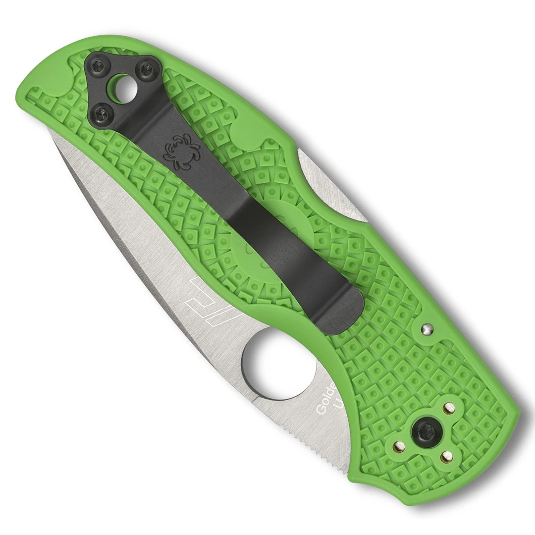 Spyderco Green Native 5 Salt Folding Knife, LC200N SpyderEdge Blade - Image 2