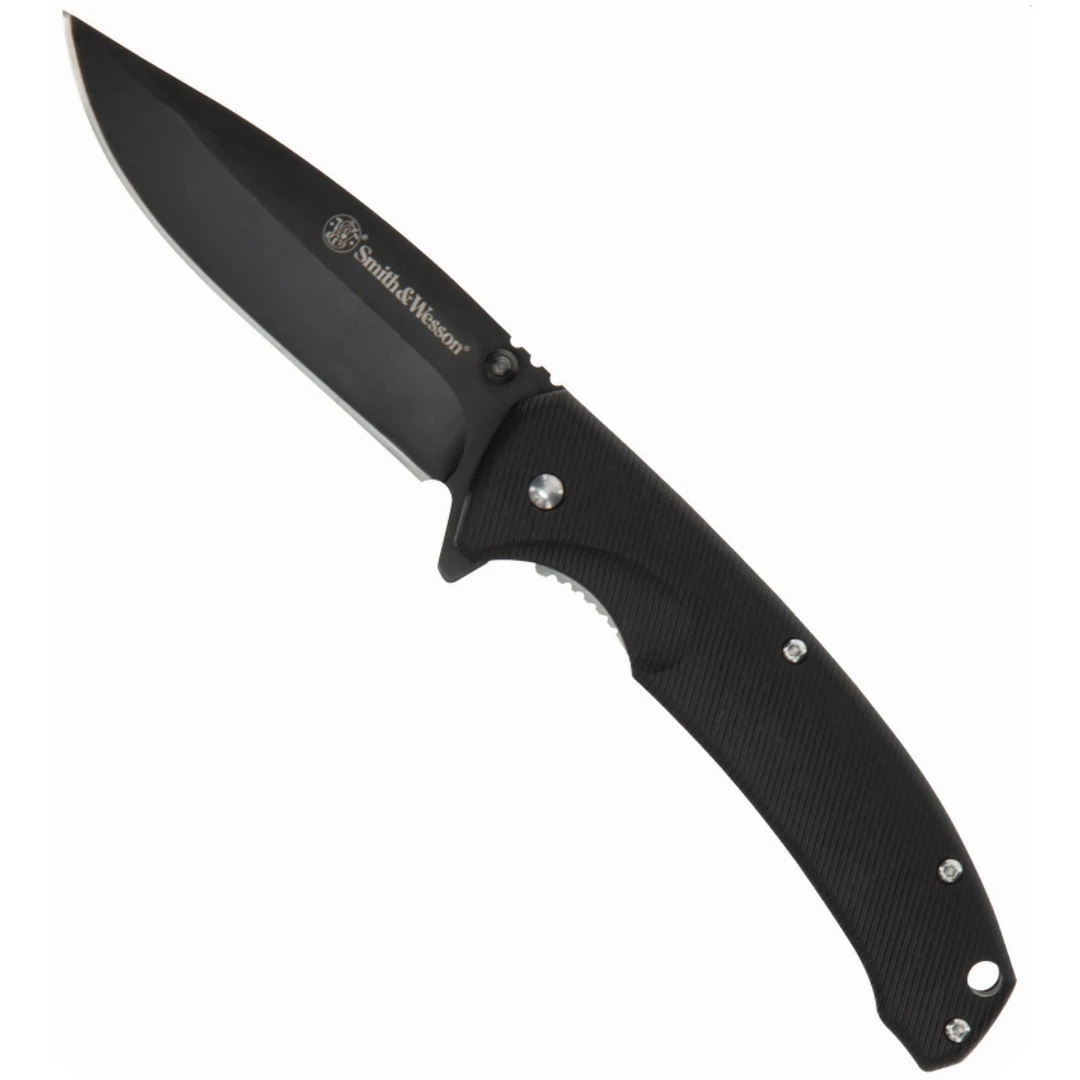 Smith & Wesson Velocite Flipper Assist Knife, Black Blade