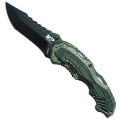 Smith & Wesson Grey MAGIC SWMP6 Spring Assist Knife, Black Plain Blade