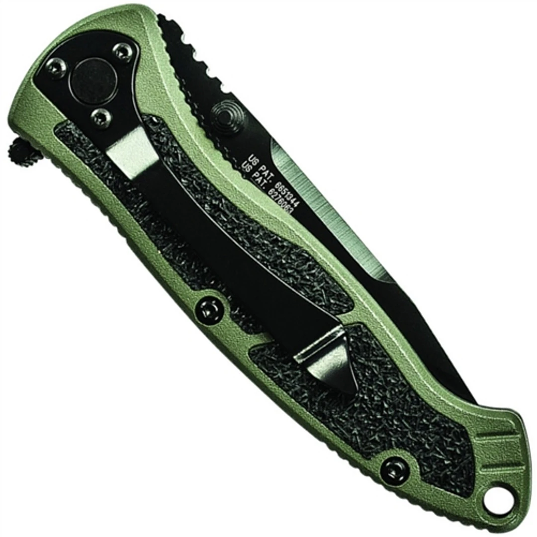 Smith & Wesson Special Ops Medium Assisted Knife, Tanto Plain Blade, Green Handle - Image 2
