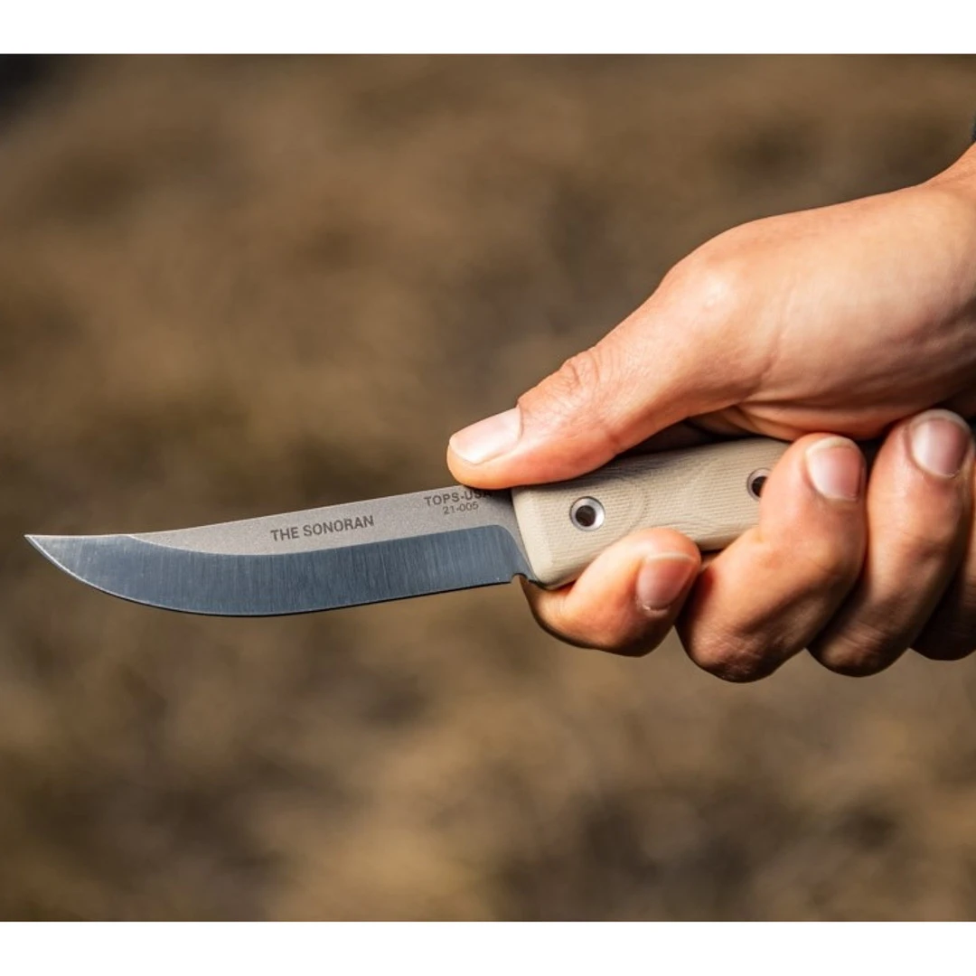 TOPS Knives Sonoran Fixed Blade Knife, Tumbled Blade - Image 4