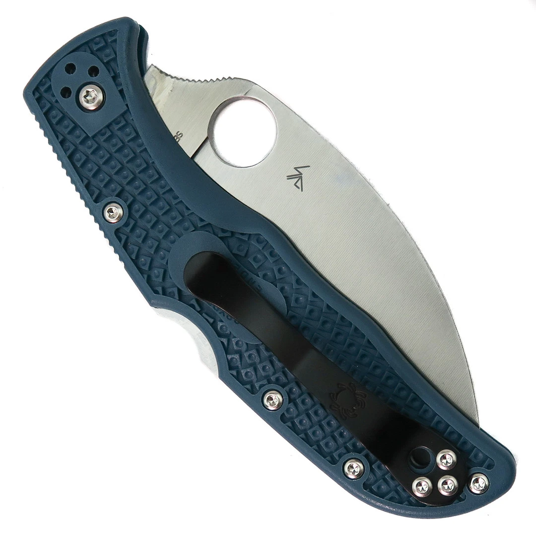 Spyderco Blue Endela Lightweight Folder Knife, Satin K390 Wharncliffe Blade - Image 2