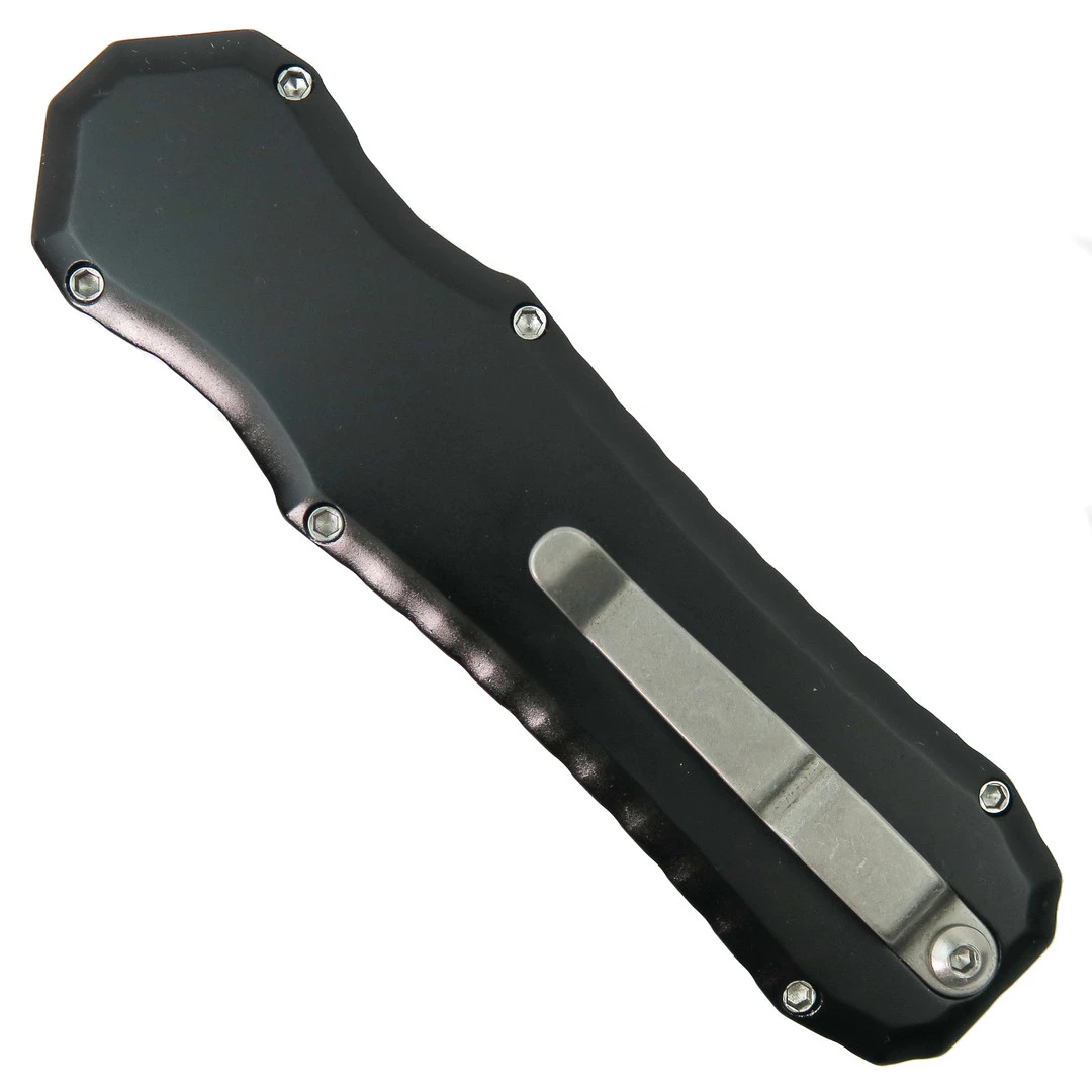 Piranha Excalibur Double Action OTF Knife, Stonewash Blade - Image 2