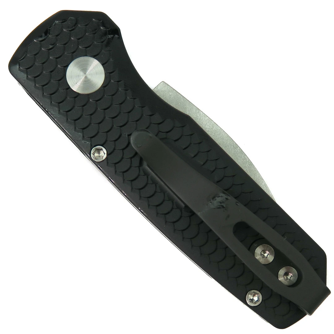 Pro-Tech Black Dragon Scale Runt 5 Auto Knife, Wharncliffe Stonewash Blade - Image 2